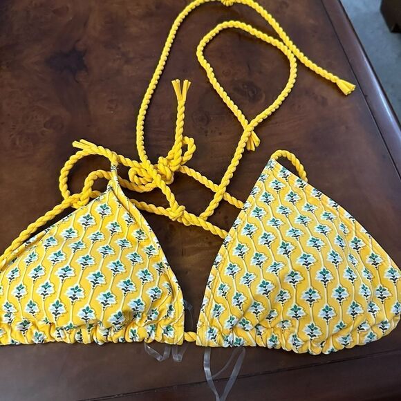 Rhode X Target Swim Dainty Lotus Print Triangle Bikini Top Women's NWT L - Picture 2 of 5